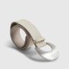 Beige Moon Buckle Waist Belt
