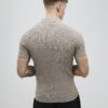 Beige Muscle Fit Rib Polo Shirt