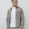 Beige Muscle Fit Shacket