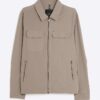 Beige Muscle Fit Shacket