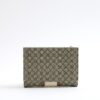 Beige Panelled Monogram Purse