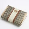 Beige Panelled Monogram Purse