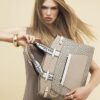 Beige Panelled RI Handle Tote Bag