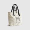 Beige Pocket Front Tote Bag