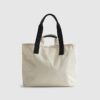 Beige Pocket Front Tote Bag
