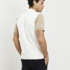 Beige Premium Slim Fit Colour Block Shirt