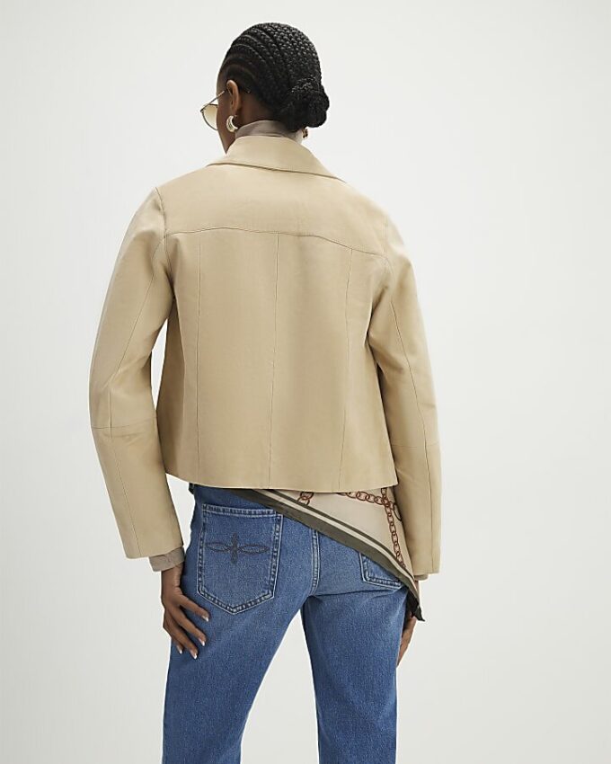Beige Premium Suede Jacket