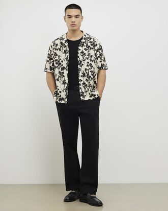 Beige Regular Fit Floral Shirt