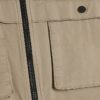 Beige Regular Fit Zipped Overshirt