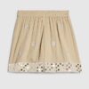 Beige Sequin Embellished Beach Shorts