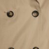 Beige Short Bubble Hem Trench Jacket