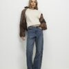 Beige Short Sleeve Pleat Shoulder T-shirt