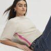 Beige Short Sleeve Tipped Jumper