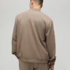Beige Slim Fit Bomber Jacket