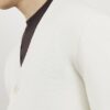 Beige Slim Fit Boucle Cardigan