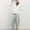 Beige Slim Fit Boucle Cardigan