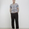 Beige Slim Fit Check Collar Polo Shirt