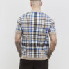Beige Slim Fit Check Collar Polo Shirt