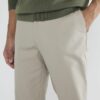 Beige Slim Fit Chino Trousers