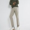 Beige Slim Fit Chino Trousers