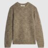 Beige Slim Fit Knitted Check Jumper