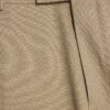 Beige Slim Fit Texture Suit Trousers