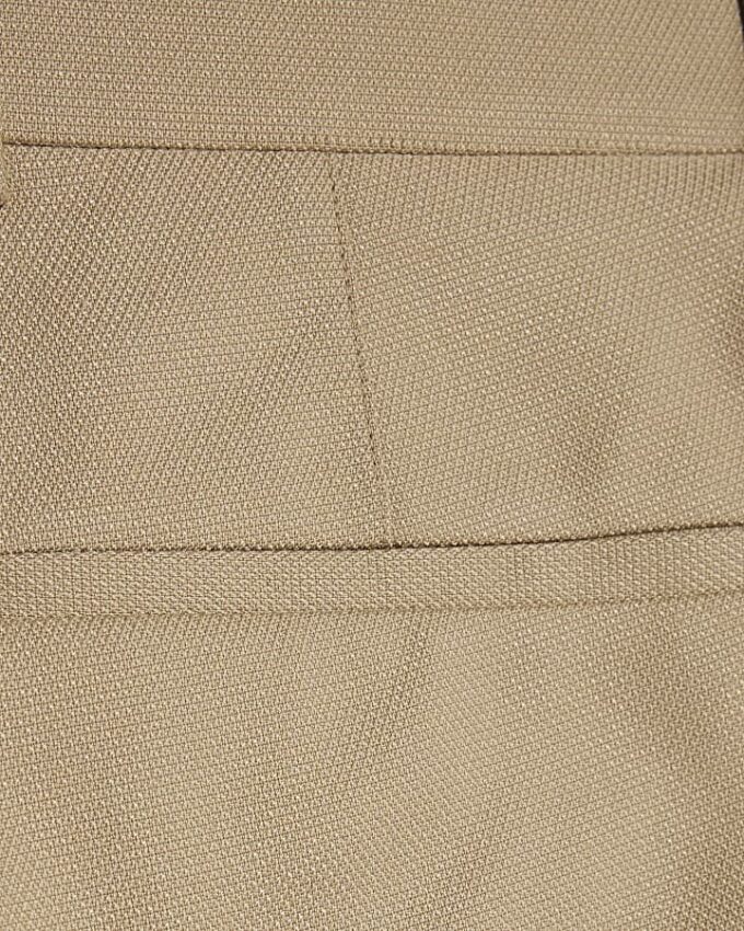 Beige Slim Fit Texture Suit Trousers