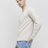 Beige Slim Fit Textured Polo Shirt