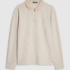 Beige Slim Fit Textured Polo Shirt