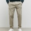 Beige Straight Fit Elasticated Trousers
