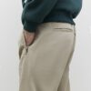 Beige Straight Fit Elasticated Trousers