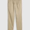 Beige Straight Fit Elasticated Trousers