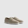 Beige Suede Loafers