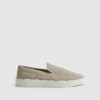 Beige Suede Loafers