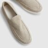 Beige Suede Loafers