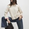 Beige Tipped Detail Jumper