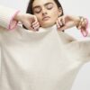 Beige Tipped Detail Jumper