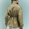 Beige Utility Cinched Waist Jacket