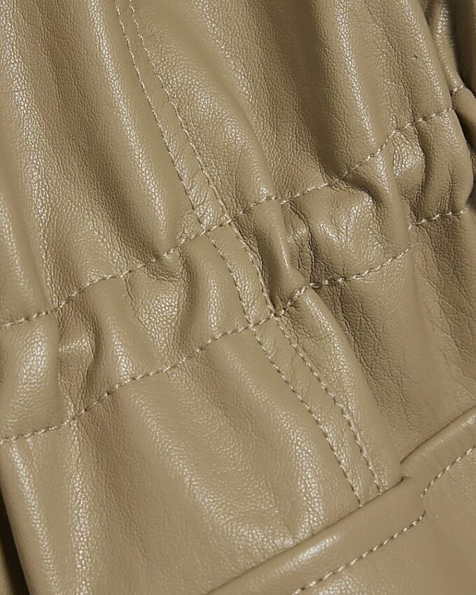 Beige Utility Cinched Waist Jacket
