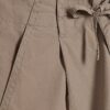 Beige Wide Leg Cargo Trousers
