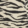 Beige Zebra Print Ribbed Midi Dress