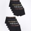 Black 10 Pack Multi Metallic RI Logo Boxers