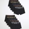 Black 10 Pack Multi Metallic RI Logo Boxers