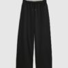 Black 2 in 1 Wide Leg Joggers