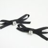 Black 2 Pack Bow Ribbon Hair Clips