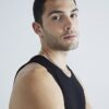 Black 2 pack Muscle Fit Ribbed Vest