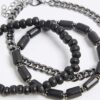 Black 3 Pack Chain Bracelets