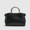 Black 3D Floral Laser Cut Tote Bag