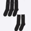 Black 5 Pack Metallic Embroidered RI Socks Black 5 Pack Metallic Embroidered RI Socks