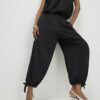 Black Adjustable Balloon Leg Trousers